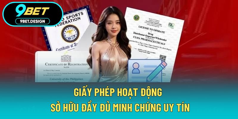 Giấy Phép Hoạt Động - Sở Hữu Đầy Đủ Minh Chứng Uy Tín 1 giấy phép hoạt động